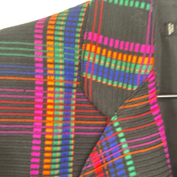 Vintage Umberto Ginocchietti Wool Plaid Blazer Unisex Mens Size 42 Multi 80's - Picture 3 of 7